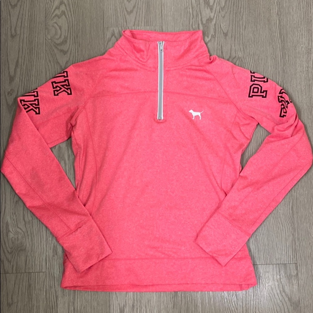 PINK bright pink quarter zip